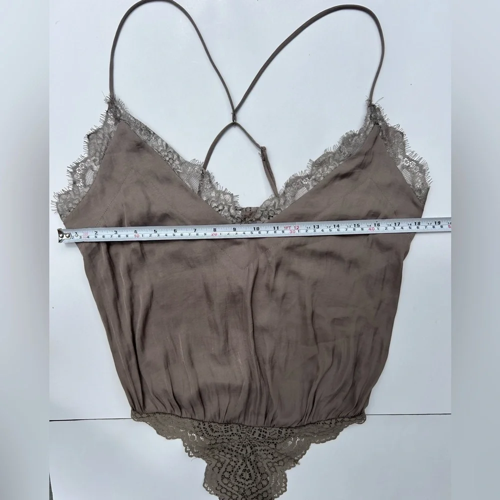 Free People Intimately HBD Lace Satin Bodysuit